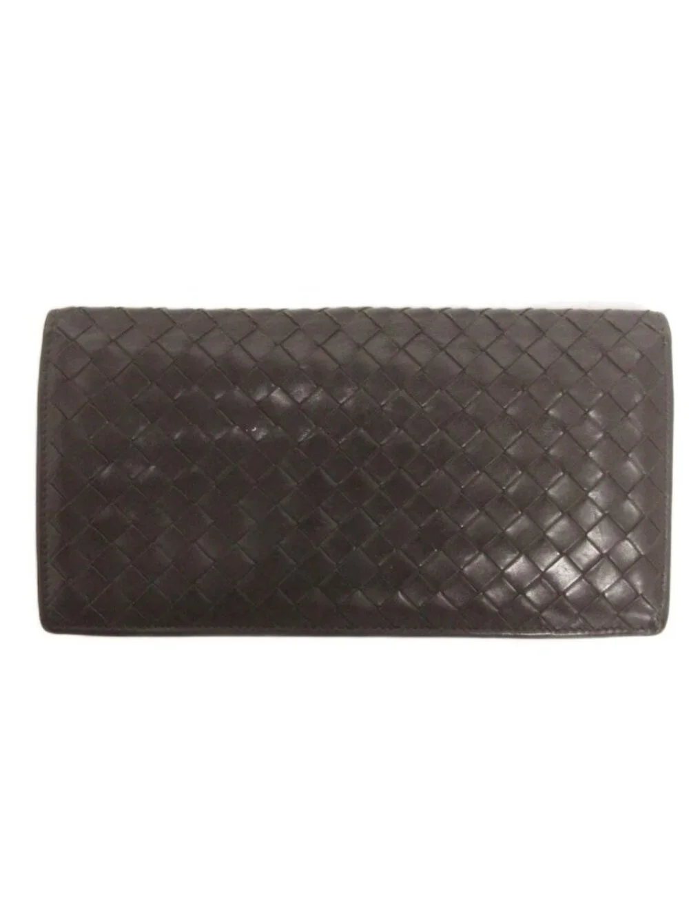 Bottega Veneta Intrecciato Wallet Braided Leather Brown